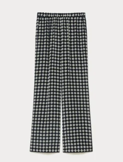 Pantaloni in crêpe de Chine di seta - BLU NOTTE