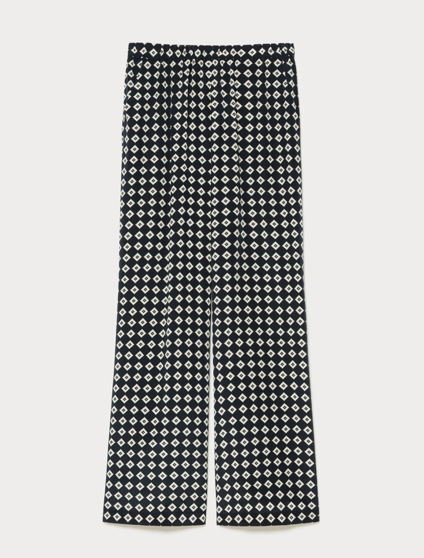Pantaloni in crêpe de Chine di seta - BLU NOTTE