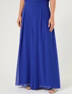 Pantaloni in crêpe georgette - BLUETTE