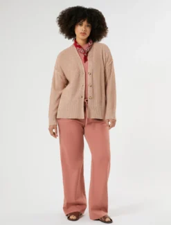Pantaloni in felpa jersey - ROSA SCURO