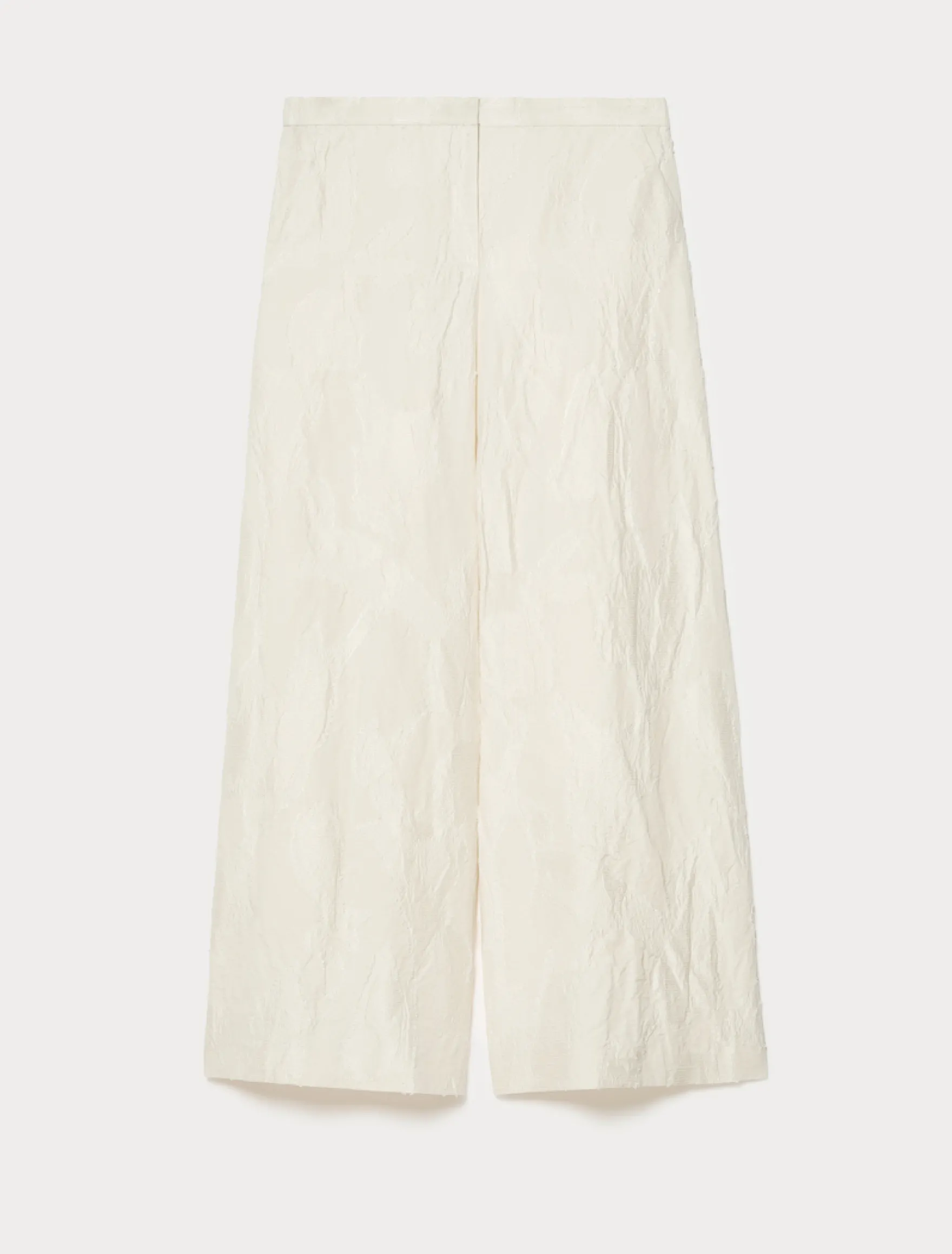 Pantaloni in fil coupé - BIANCO AVORIO