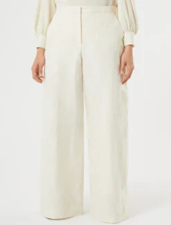 Pantaloni in fil coupé - BIANCO AVORIO