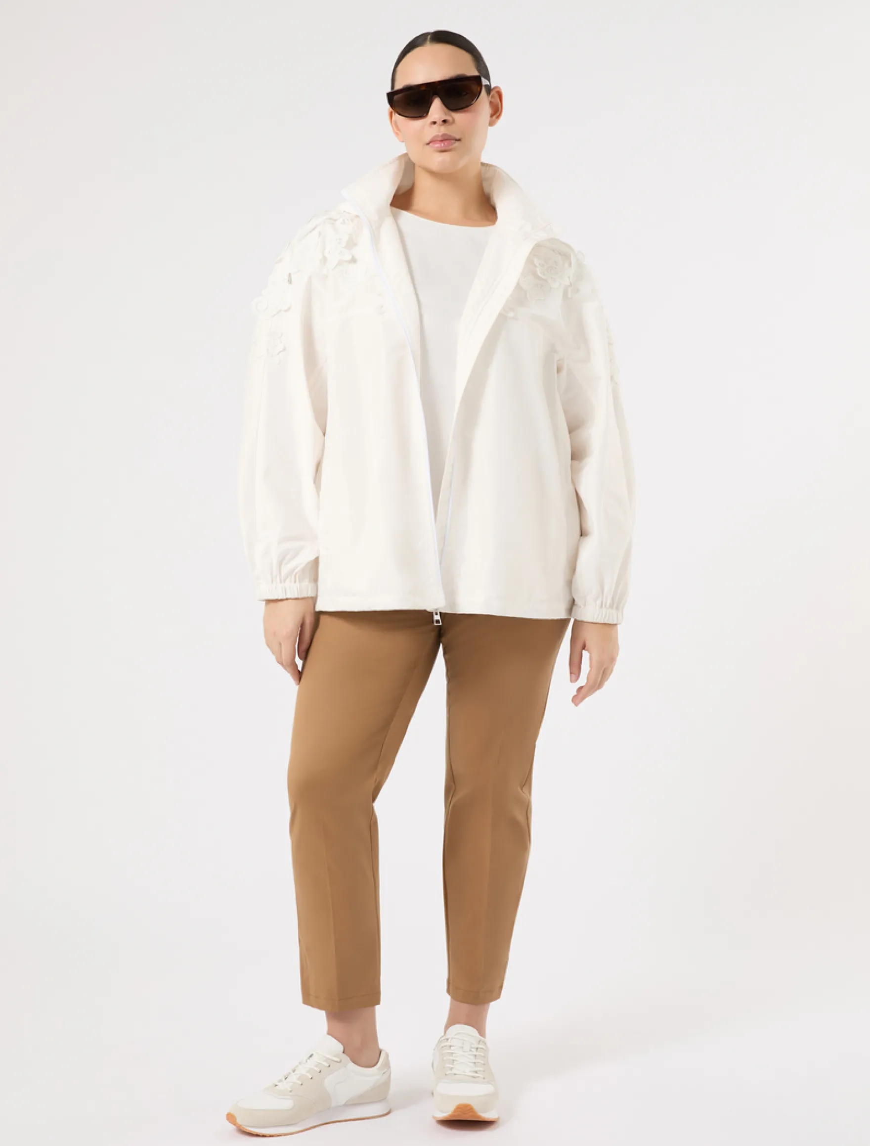 Pantaloni in gabardina di cotone - AVANA