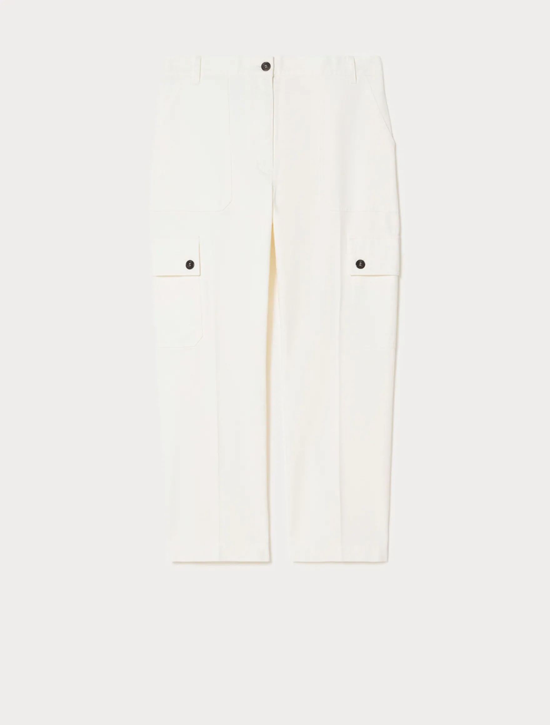 Pantaloni in gabardina di cotone - AVORIO