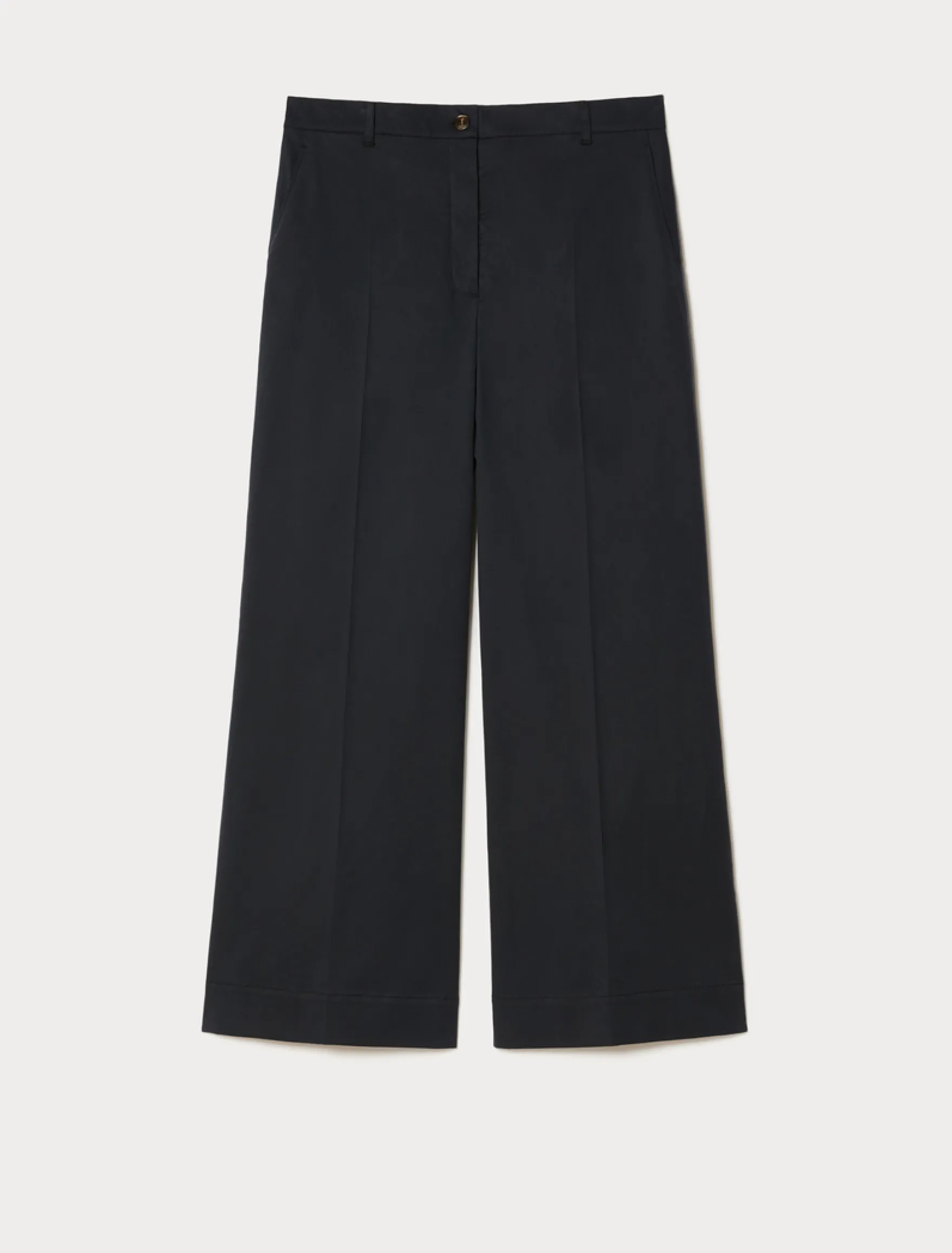 Pantaloni in gabardina di cotone - BLU NOTTE