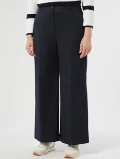 Pantaloni in gabardina di cotone - BLU NOTTE