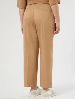 Pantaloni in gabardina di cotone stretch - BISCOTTO