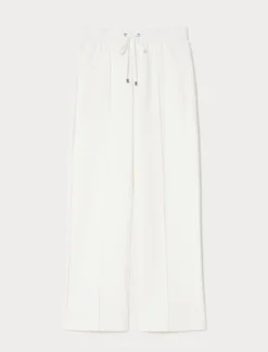 Pantaloni in jersey doppio di misto cotone - AVORIO