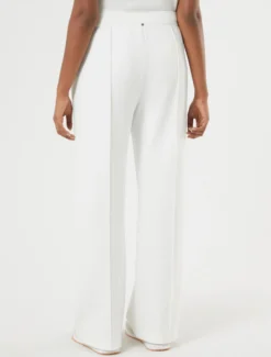 Pantaloni in jersey doppio di misto cotone - AVORIO