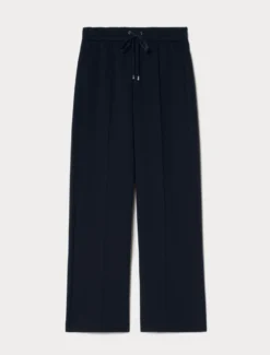 Pantaloni in jersey doppio di misto cotone - BLU