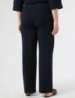 Pantaloni in jersey doppio di misto cotone - BLU