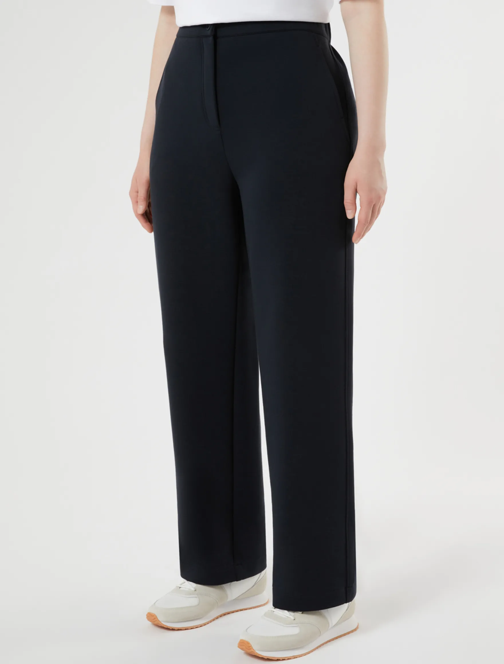 Pantaloni in jersey double - BLU NOTTE