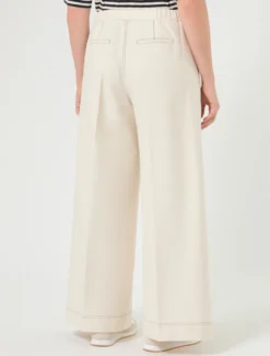 Pantaloni in jersey effetto denim - AVORIO