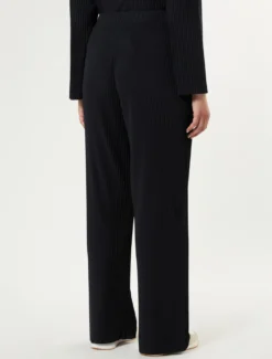 Pantaloni in jersey plissé - BLU NOTTE