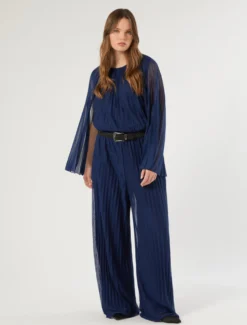 Pantaloni in jersey plissé - BLUETTE