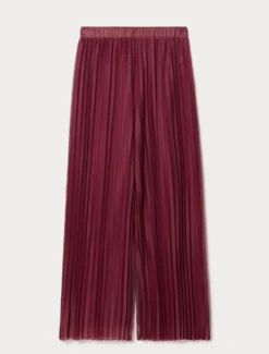Pantaloni in jersey plissé - ROSA SCURO