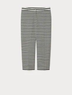 Pantaloni in jersey rigato - BIANCO NERO