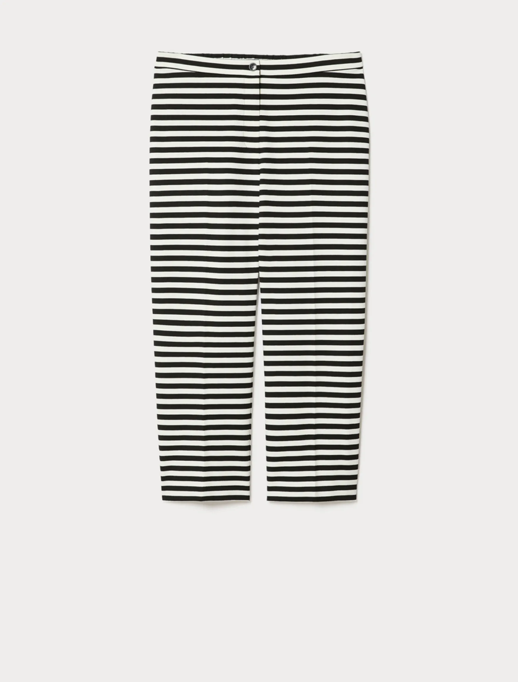 Pantaloni in jersey rigato - BIANCO NERO