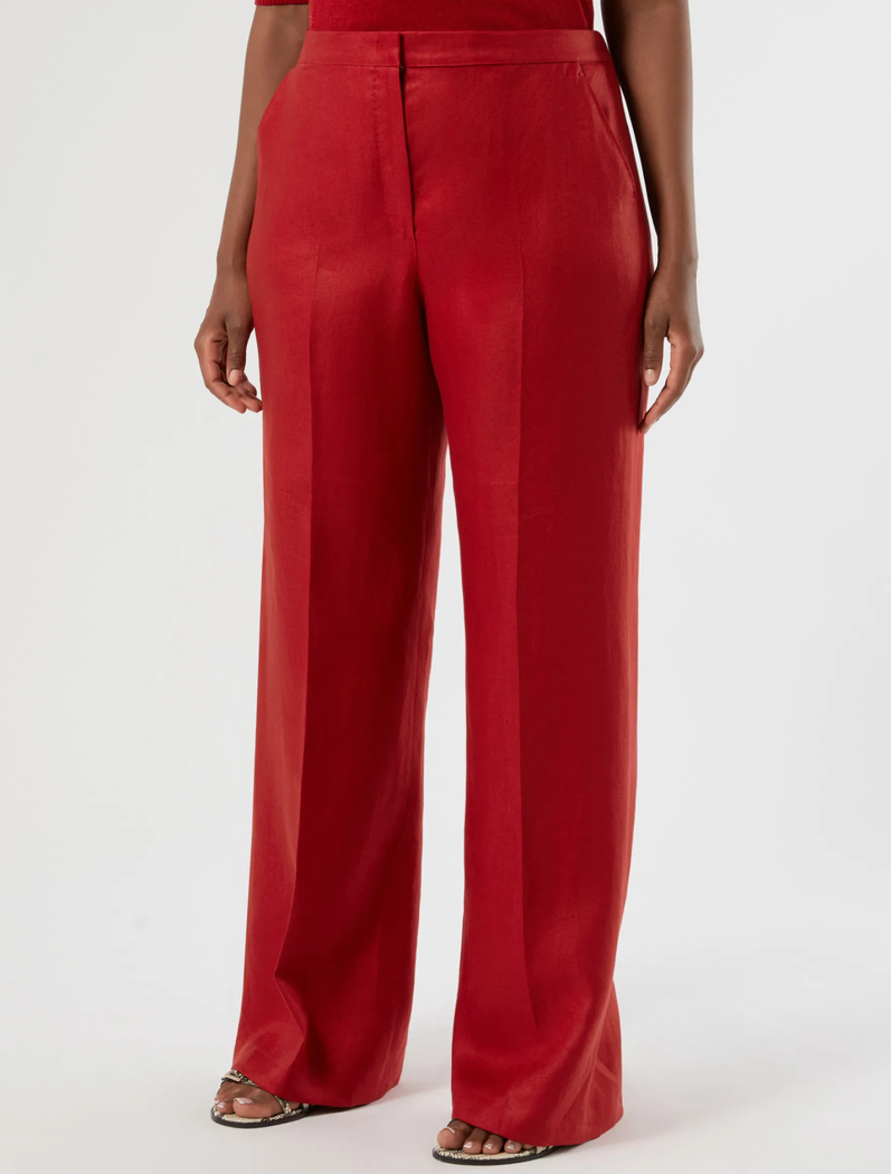 Pantaloni in lino - CILIEGIA