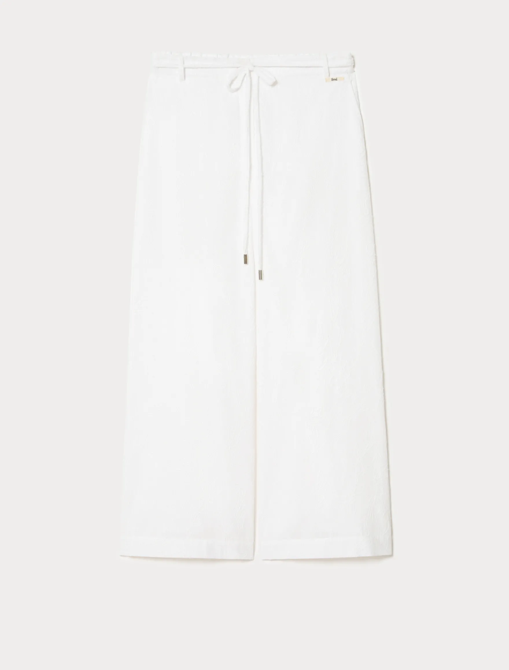 Pantaloni in lino e cotone - BIANCO OTTICO