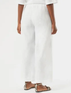 Pantaloni in lino e cotone - BIANCO OTTICO