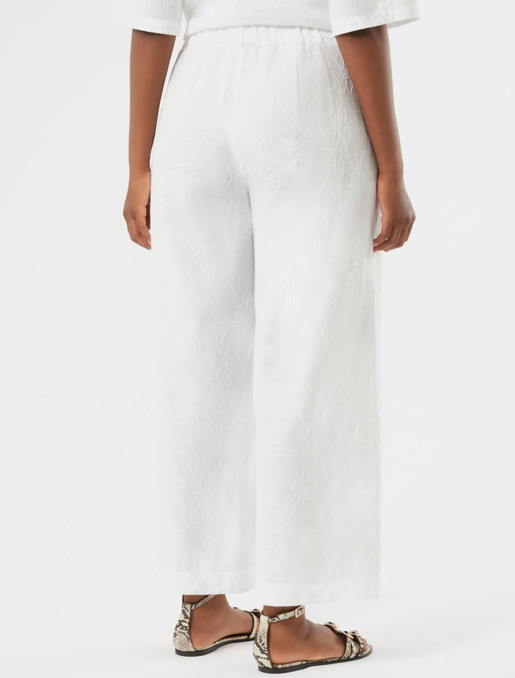 Pantaloni in lino e cotone - BIANCO OTTICO