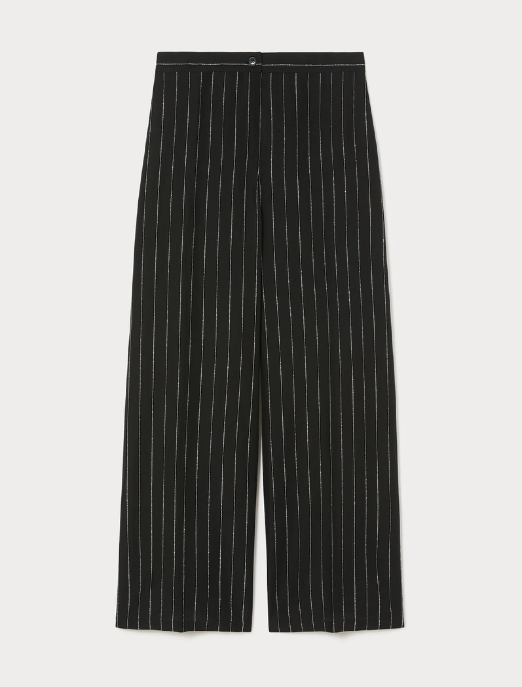 Pantaloni in lino gessato - NERO