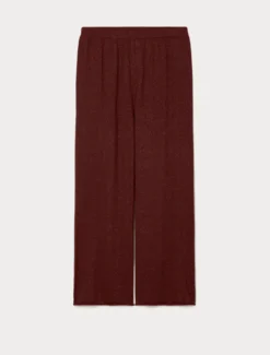 Pantaloni in maglia di lino - BORDEAUX