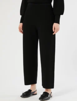 Pantaloni in maglia di viscosa - NERO