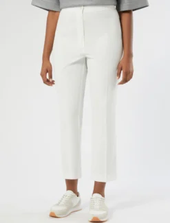 Pantaloni in misto viscosa stretch - AVORIO
