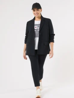 Pantaloni in misto viscosa stretch - BLU NOTTE