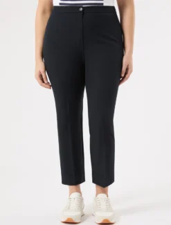 Pantaloni in misto viscosa stretch - BLU NOTTE