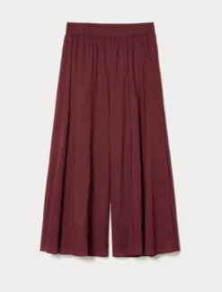 Pantaloni in mussola di cotone - BORDEAUX