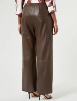 Pantaloni in pelle - CIOCCOLATO