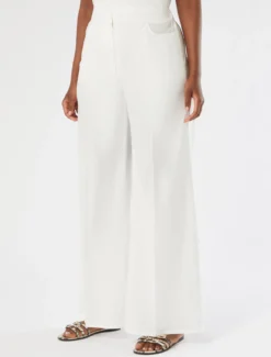 Pantaloni in popeline di cotone - AVORIO