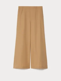 Pantaloni in popeline di cotone - CAMMELLO