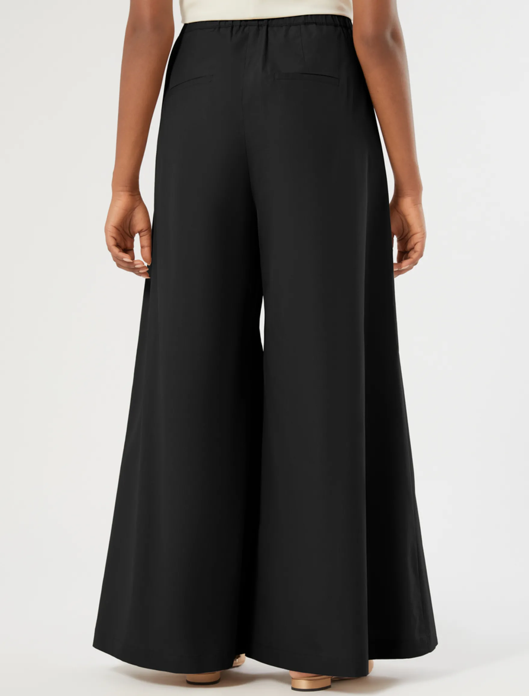 Pantaloni in popeline di cotone - NERO