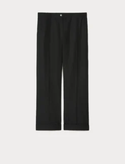 Pantaloni in popeline di cotone - NERO