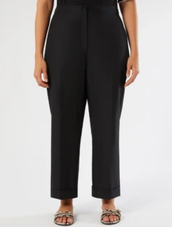 Pantaloni in popeline di cotone - NERO