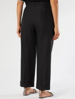 Pantaloni in popeline di cotone - NERO