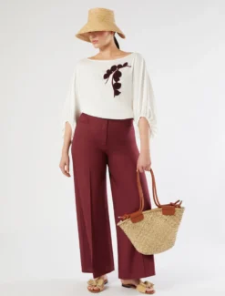 Pantaloni in popeline di cotone - VINACCIA
