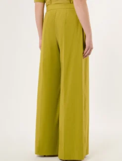Pantaloni in popeline - VERDE OLIVA