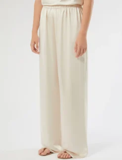 Pantaloni in raso - VANIGLIA