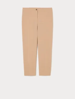Pantaloni in scuba crêpe stretch - CAMMELLO