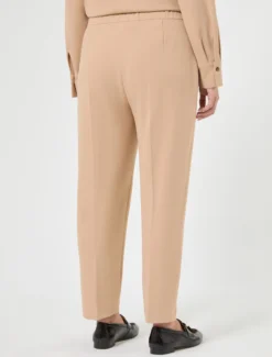 Pantaloni in scuba crêpe stretch - CAMMELLO