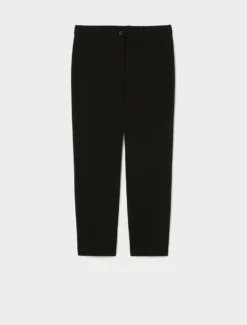 Pantaloni in scuba crêpe stretch - NERO