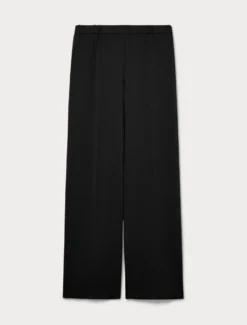 Pantaloni in scuba crêpe stretch - NERO