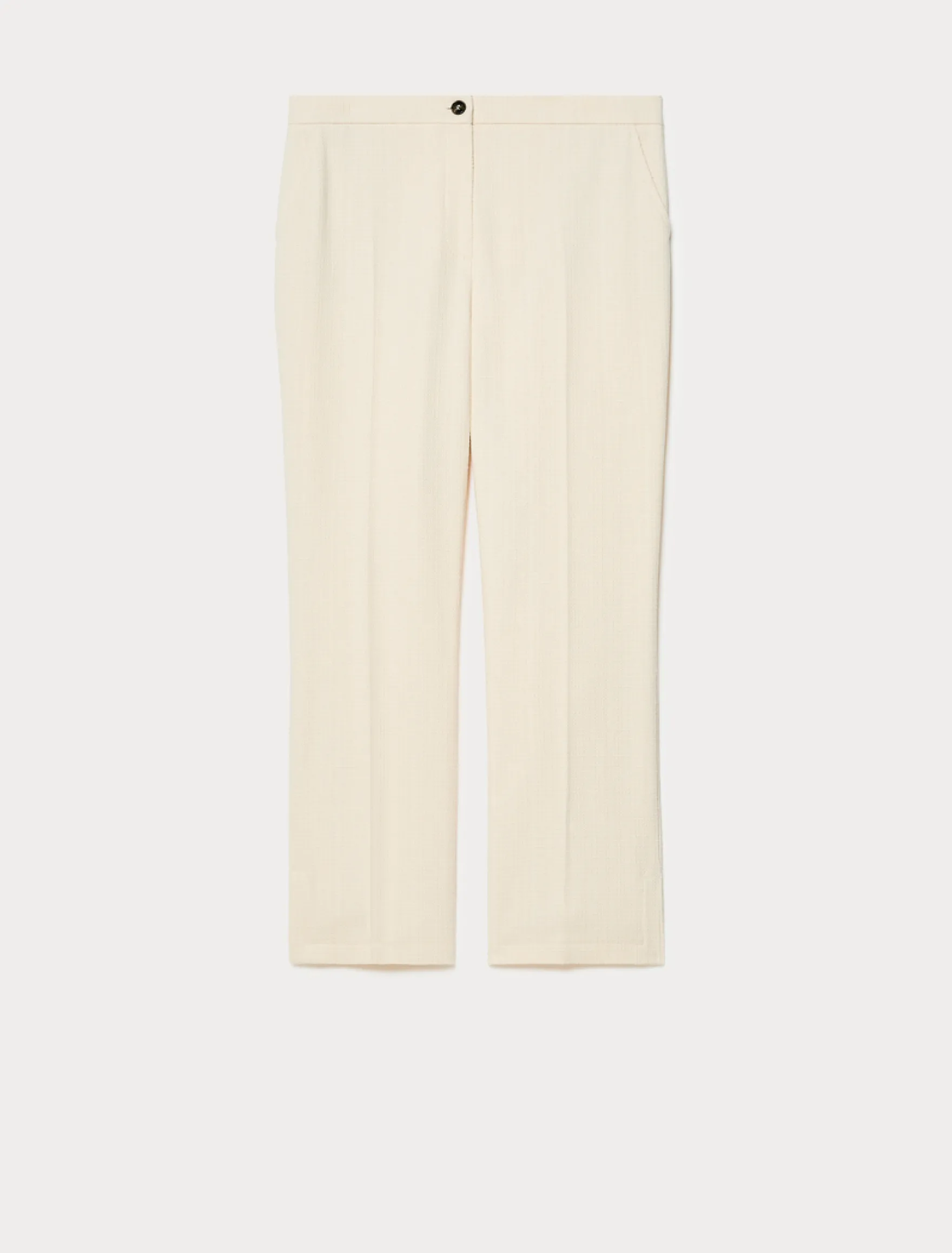 Pantaloni in stuoia di cotone - BIANCO AVORIO