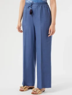 Pantaloni in tela di lino - BLUETTE