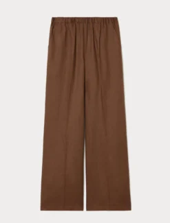 Pantaloni in tela di lino - CACAO